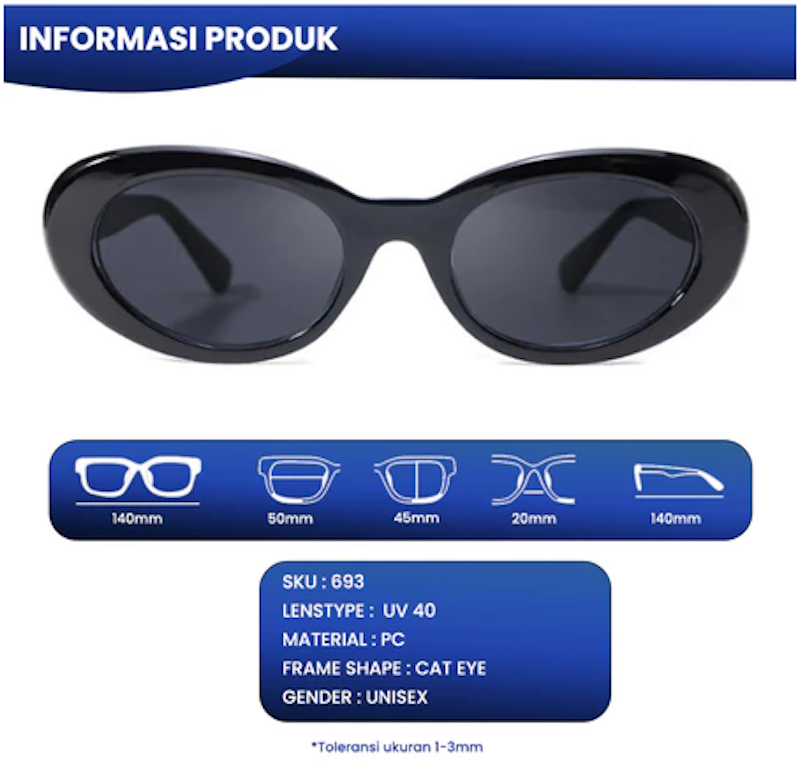 IOOI Eyewear Cat Eye Sunglasses Vintage Anti UV 3