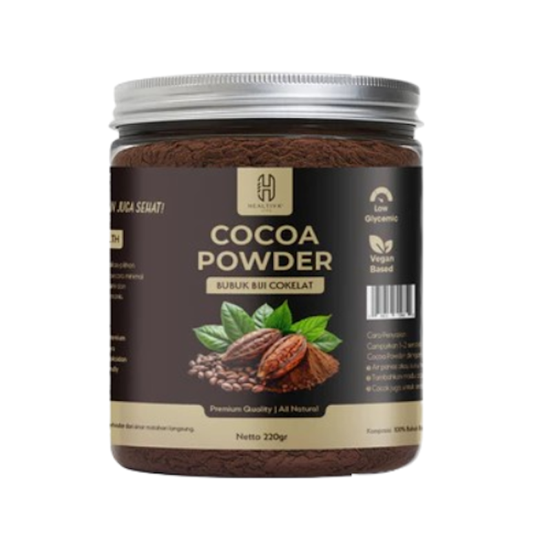 Healtiva Cocoa Powder Premium 100% Cokelat Bubuk 220 g 1