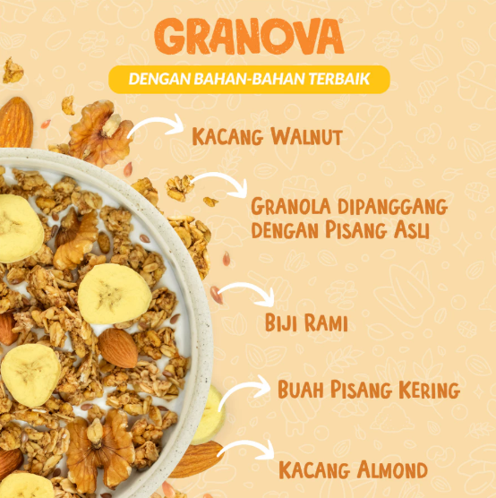 Granova Prima Lestari  Granova Granola Banana Nut 270 g