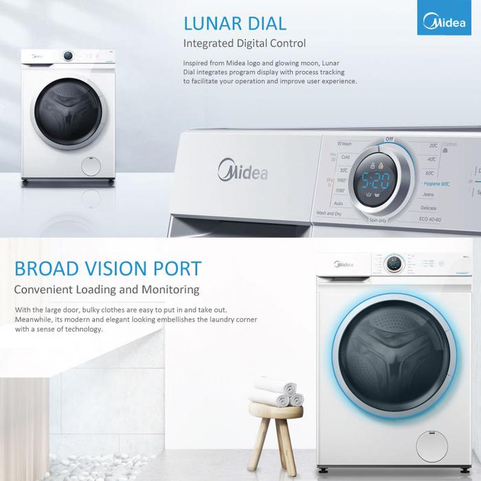 Midea Planet Indonesia Midea Front Load Washer 9,5 kg  MF100W95BN