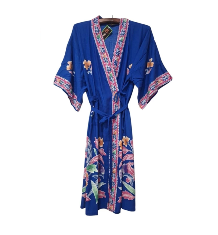 Kencana Ungu Longdress Kimono Label Hitam 1