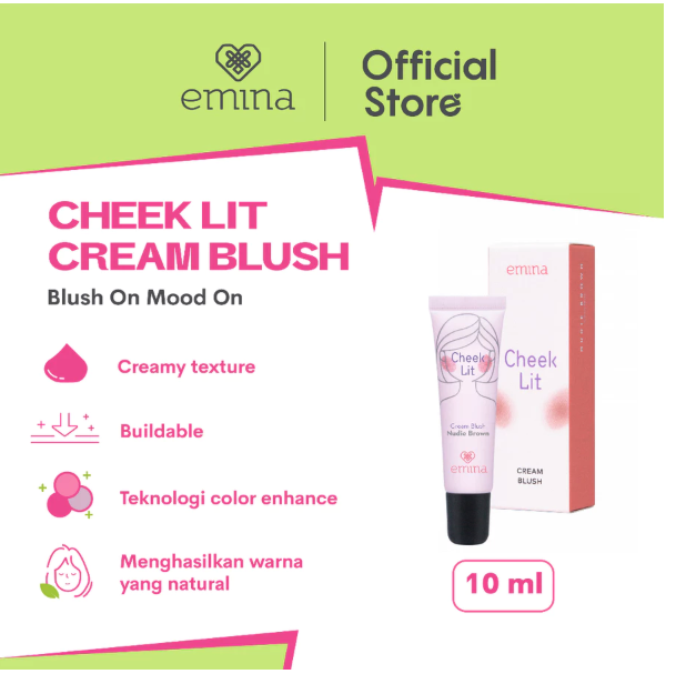 Paragon Technology and Innovation Emina Cheek Lit Cream Blush Peach