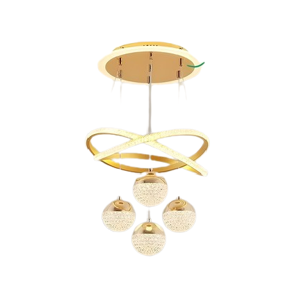 GEJIESE Lampu Gantung Aesthetic LED 3 Warna Emas