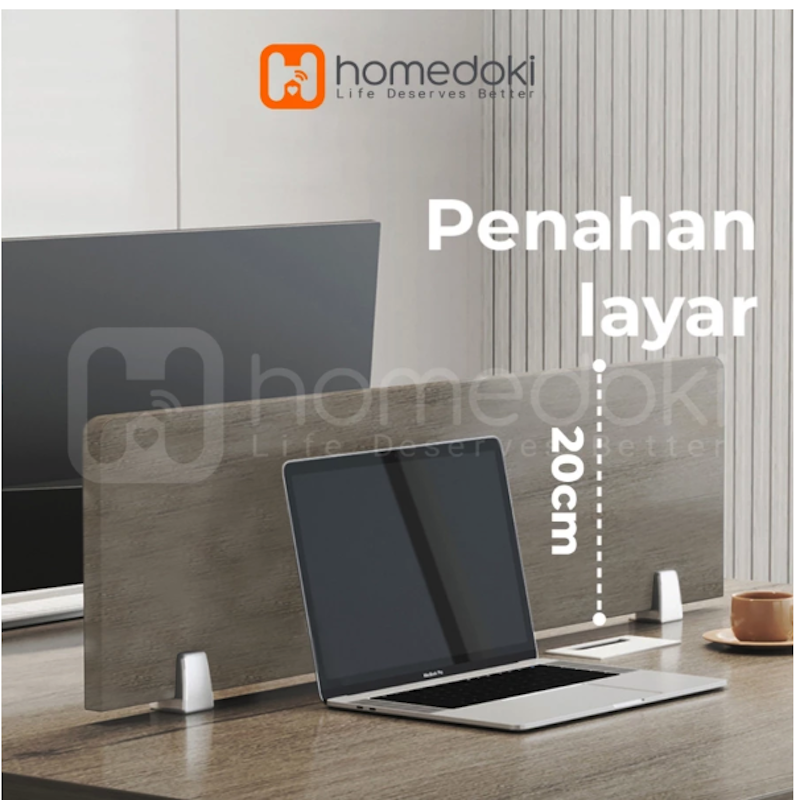 Homedoki Meja Kerja dengan Pembatas 2