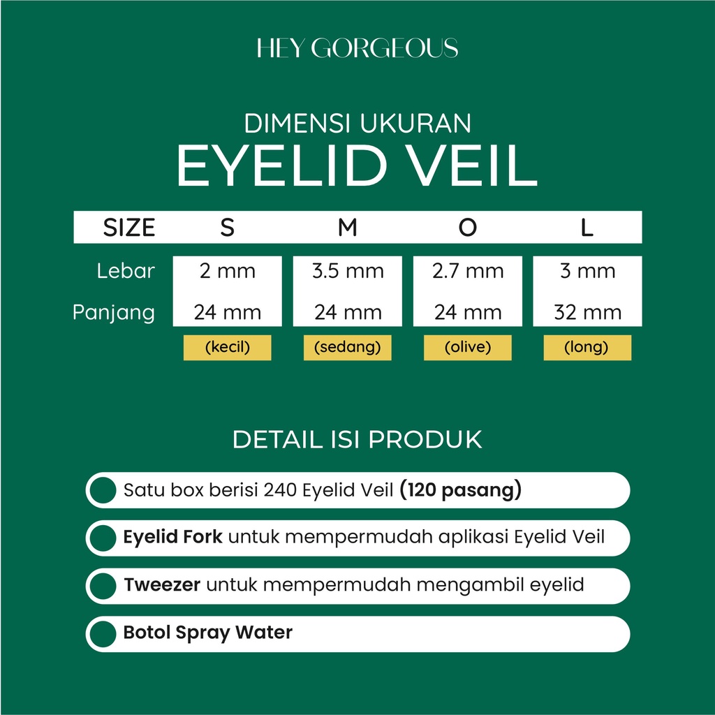  HEY GORGEOUS Eyelid Veil