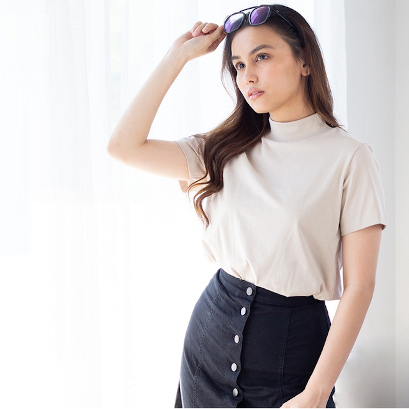 High Neck T-Shirt Ladies 1