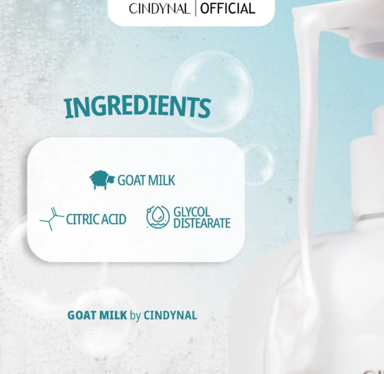 Cindynal Goat Milk Niacinamide Shower Gel 4