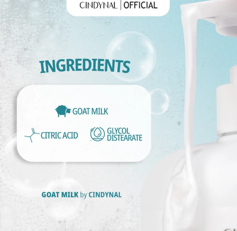 Cindynal Goat Milk Niacinamide Shower Gel 4