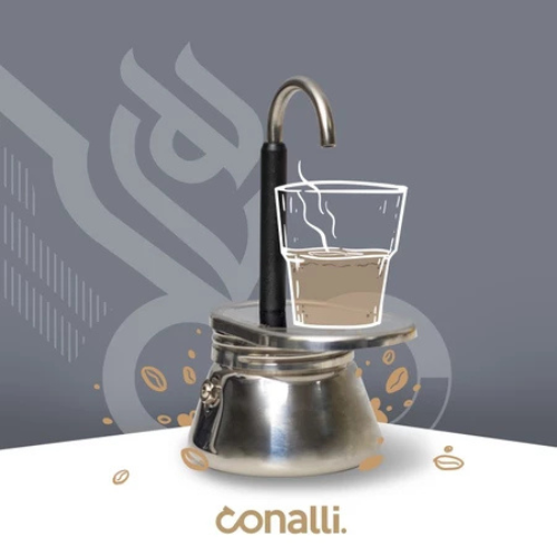 Conalli Conalli 1 Cup Mokapot Strano Stainless