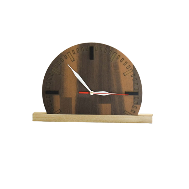 Jam Meja Kayu Busur