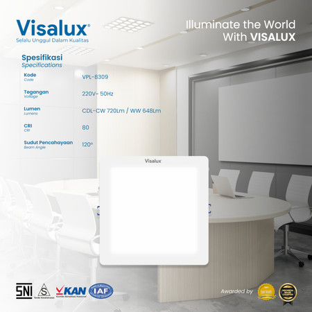 Visalux Elektrindo Visalux Tetra LED Panel Light Daylight Square