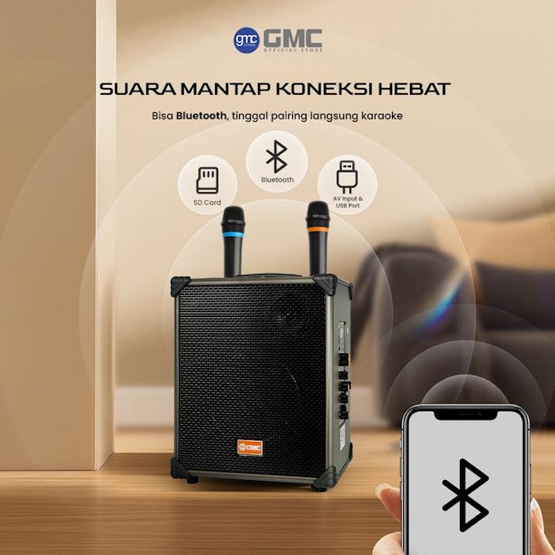 GMC Speaker Karaoke Bluetooth 2