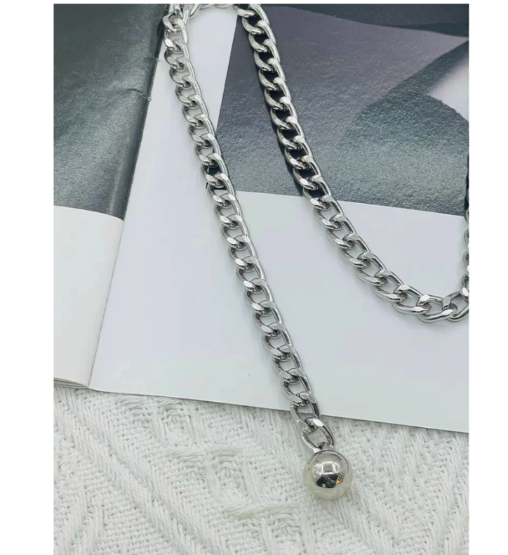  BekeleBOLO 446 Ikat Pinggang Rantai Silver