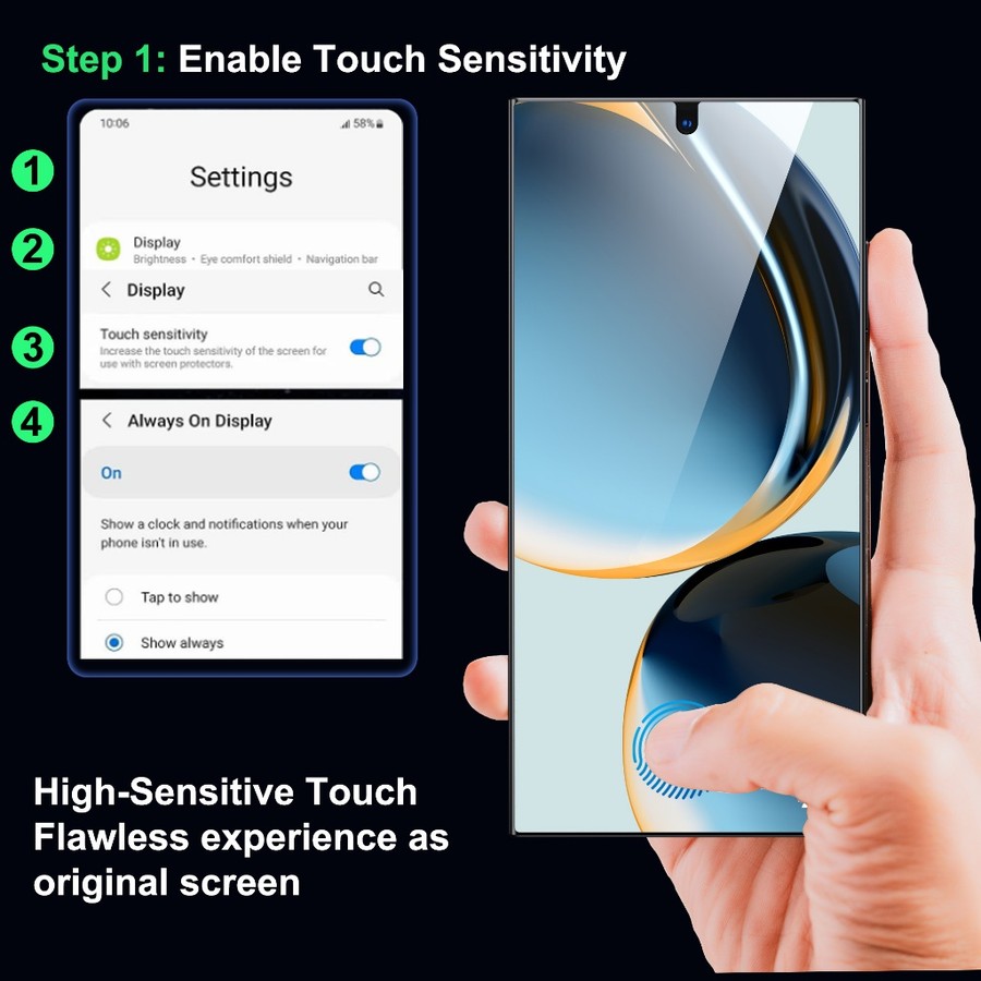 Wsken Tempered Glass for Samsung Galaxy 5