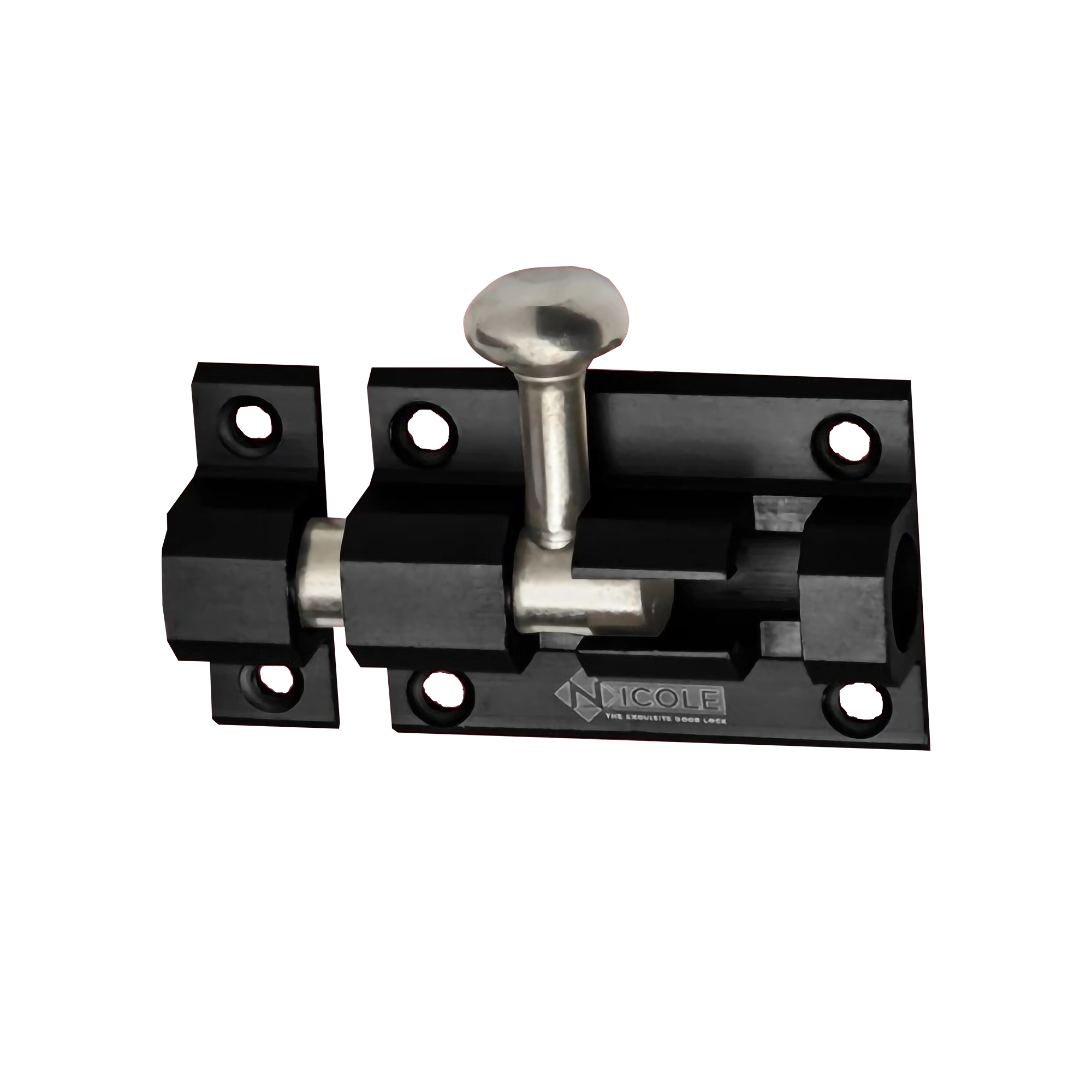 Nicole Grendel Slot Pintu Bulat Segi 6 / Hexagon Door Bolt Black