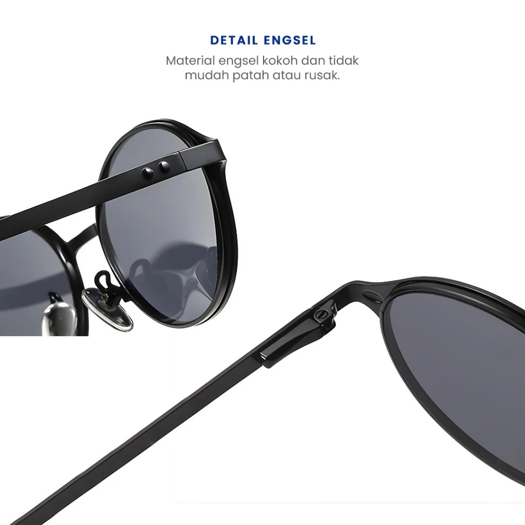 Eyekan Kacamata Oval Hitam 2