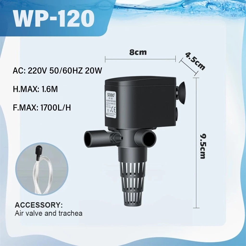 Dream Aquarium 3-in-1 Pompa Submersible WP-120