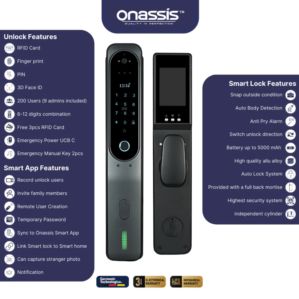Onassis Smart Lock K12 PRO