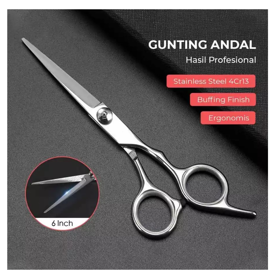  Knifezer Stainless Steel 4Cr13 Hair Scissors Flat Cut BHT002