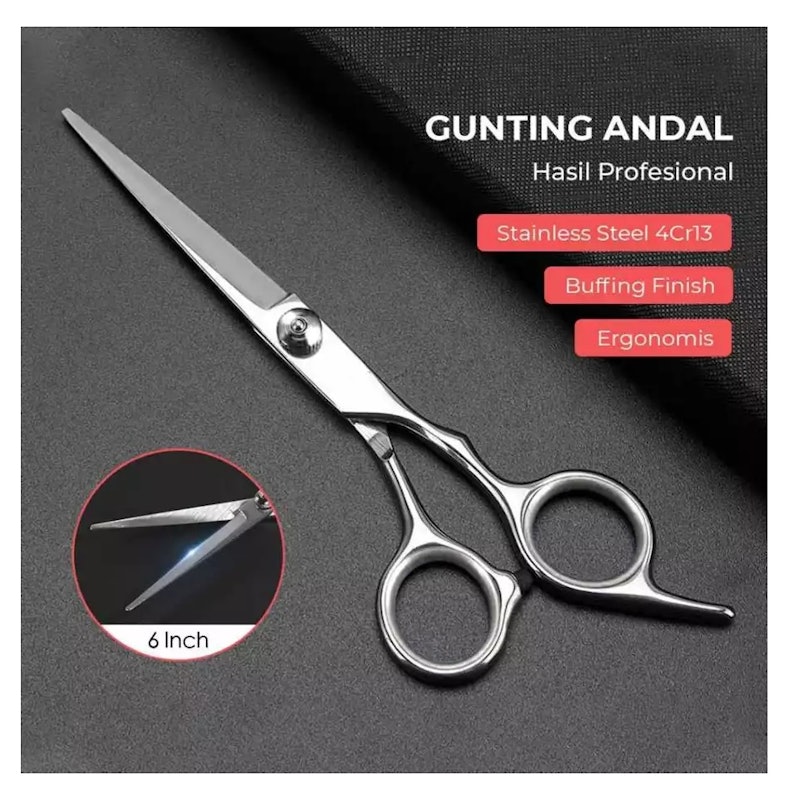 Knifezer Stainless Steel 4Cr13 Hair Scissors Flat Cut 2