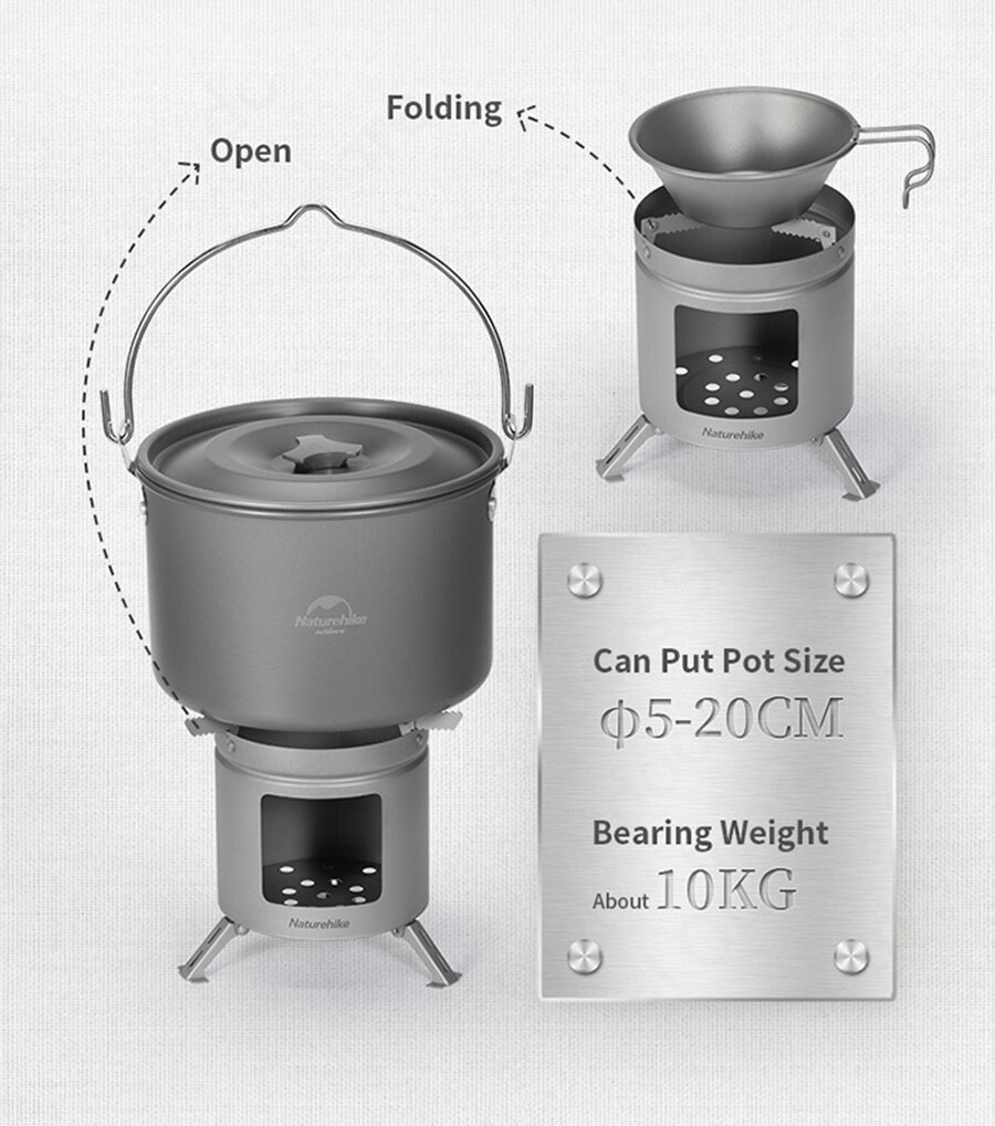 Naturehike  Titanium Firewood Stove NH20RJ005