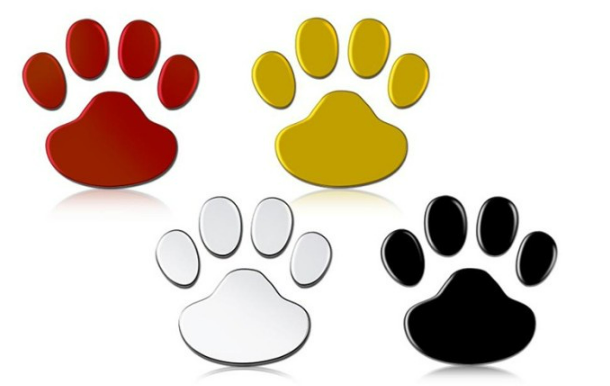  Stiker Mobil 3D Timbul Jejak Kaki Anjing 