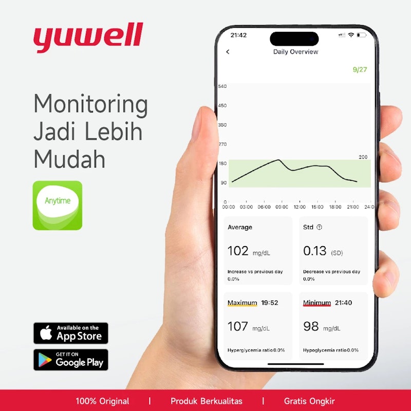 Yuwell Anytime Continuous Glucose Monitor 4