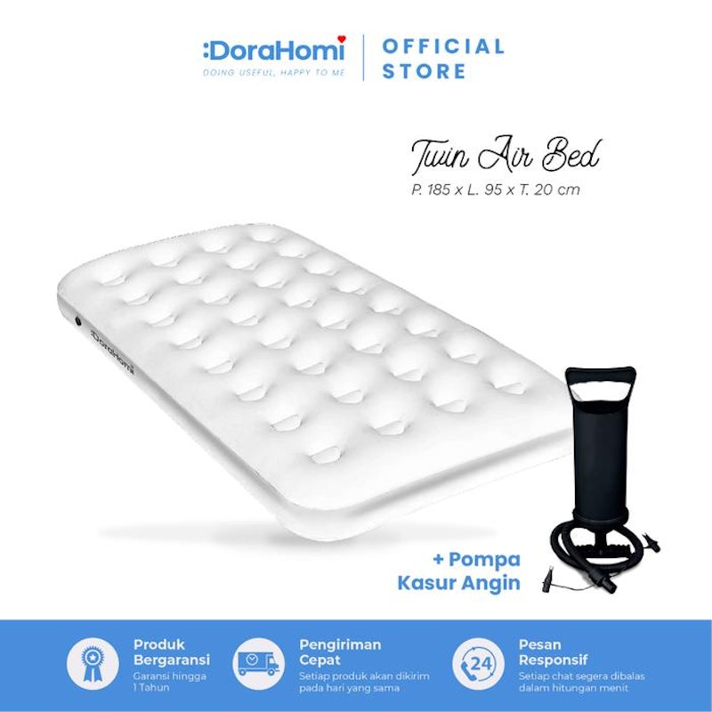 Dorahomi Kasur Angin Twin Air Bed Ekstra Pompa 4
