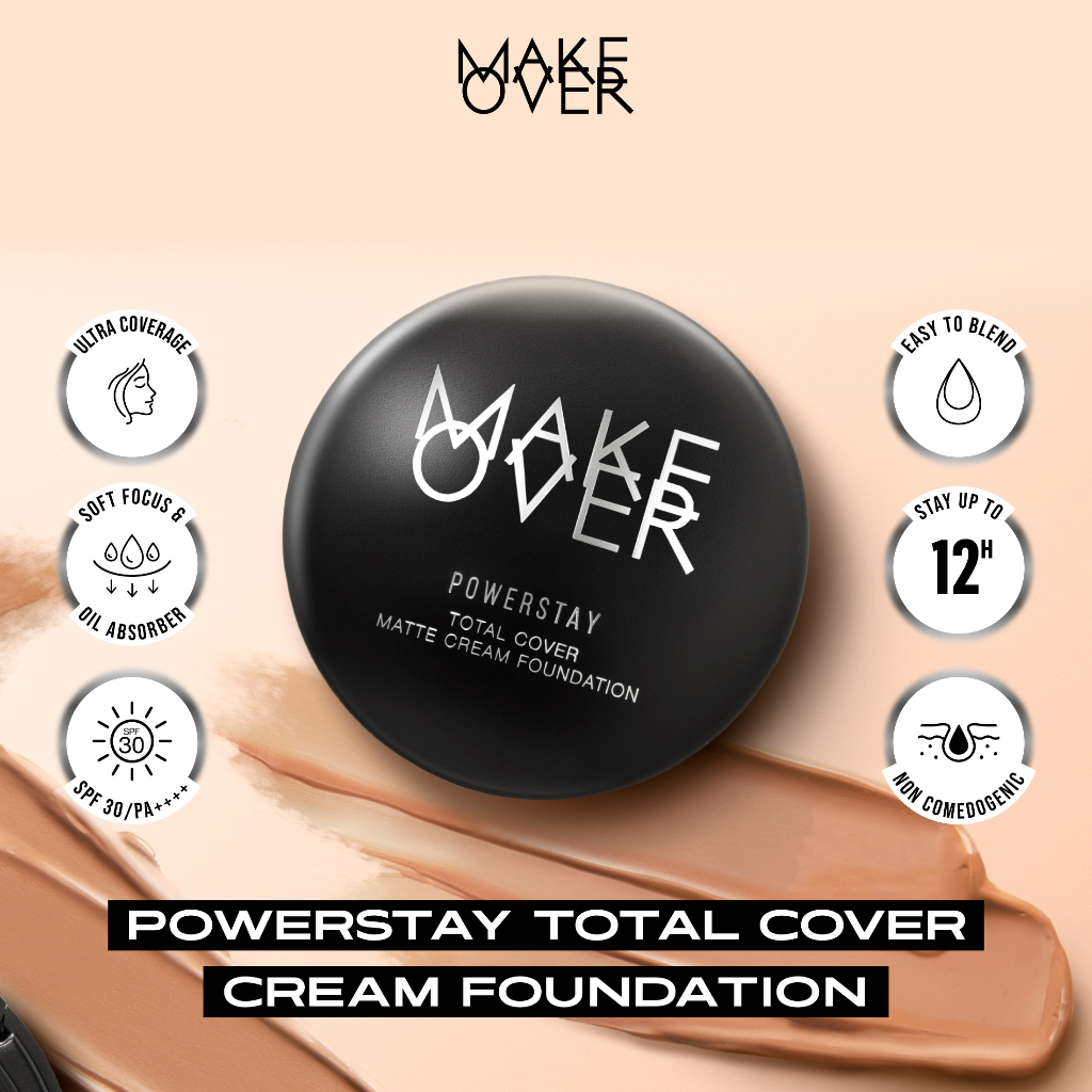 Paragon Technology and Innovation MAKE OVER Powerstay Total Cover Matte Cream Foundation