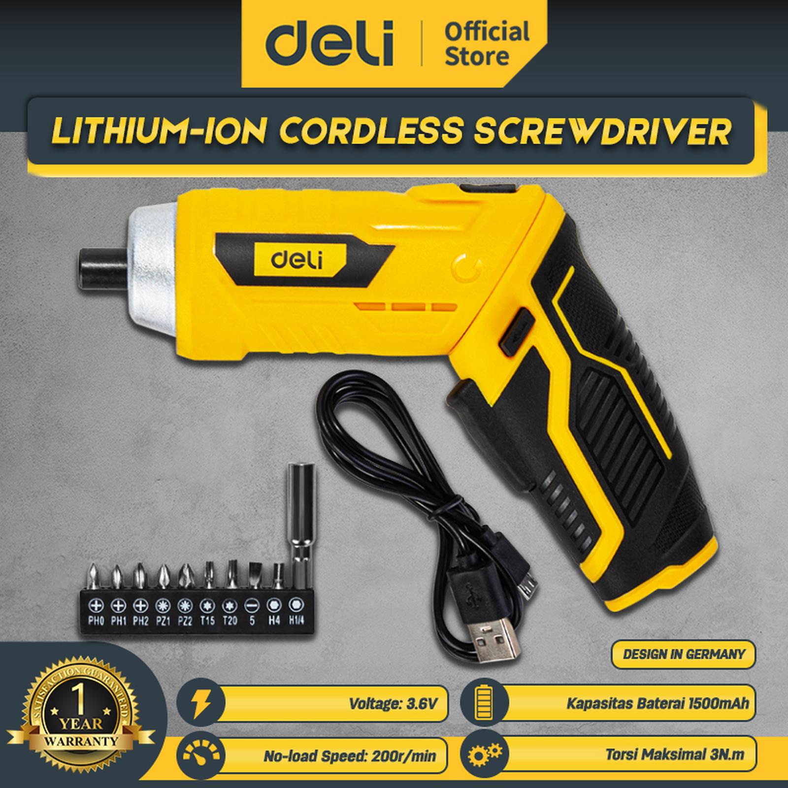 Deli Lithium-Ion Cordless Screwdriver 5