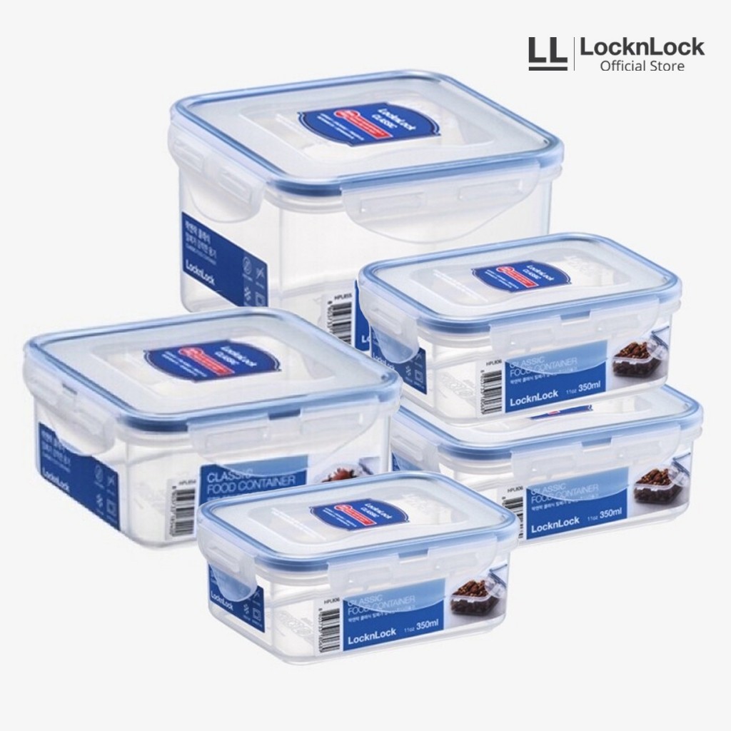 LOCK&LOCK INDONESIA LocknLock Classic Gift Set Kotak Makan Isi 5 pcs HPL855GSS
