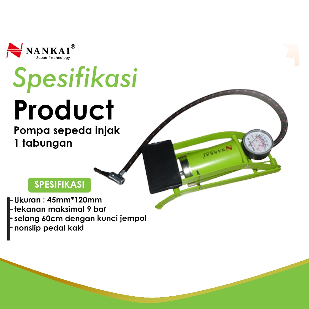 Rohartindo Nusantara Luas Nankai Pompa Ban Injak 1 Tabung