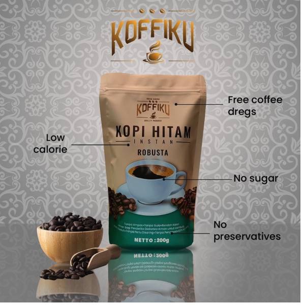 Freysea Indo Citra KOFFIKU Kopi Hitam Instan Robusta