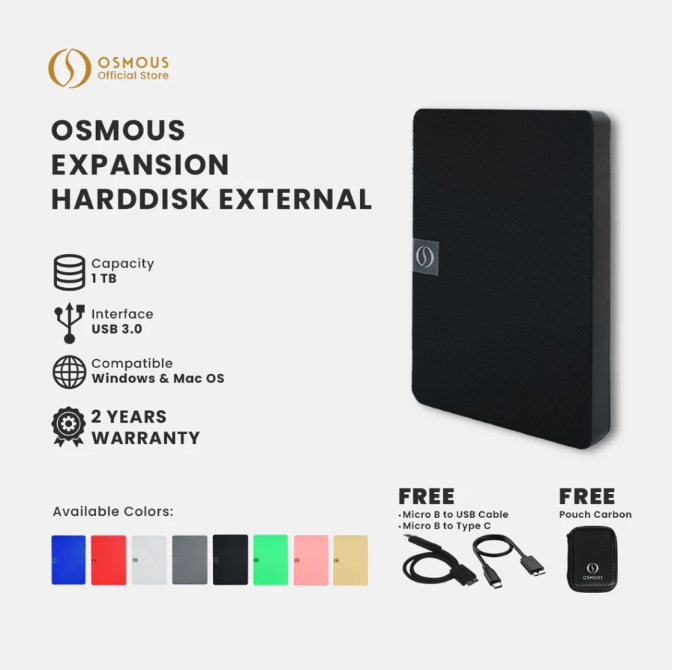 Osmous Indonesia Osmous Expansion Hardisk Eksternal 1 TB
