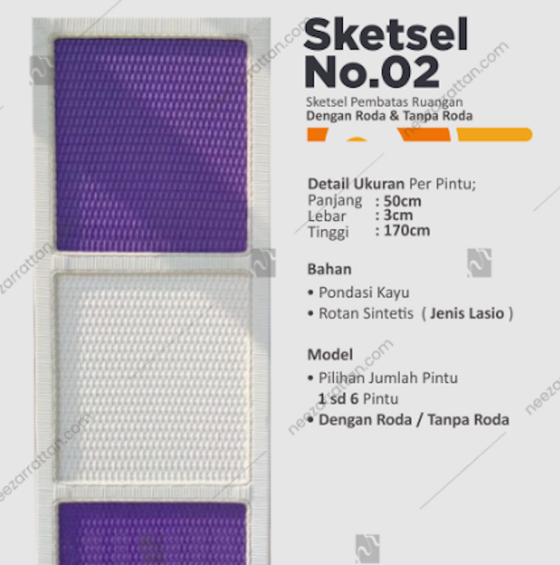 Sketsel Rotan Mahoni Unik