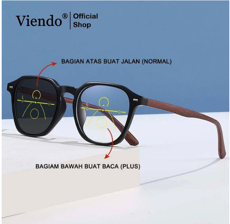 Viendo Kacamata Baca Progresif Anti Blueray Photochromic