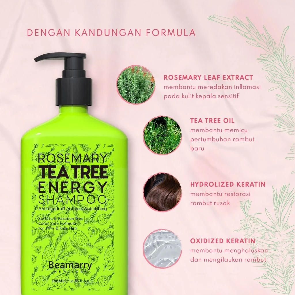 Guangzhou Beamarry Cosmetic Beamarry Rosemary Tea Tree Energy Shampoo