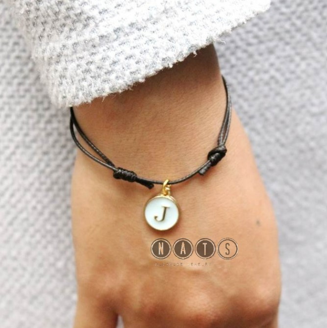 Nats Living Gelang Tali Waterproof 1 Huruf Inisial A-Z