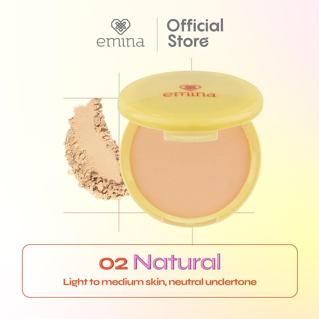 Paragon Technology and Innovation Emina Emina Daily Matte Compact Powder 02 Natural