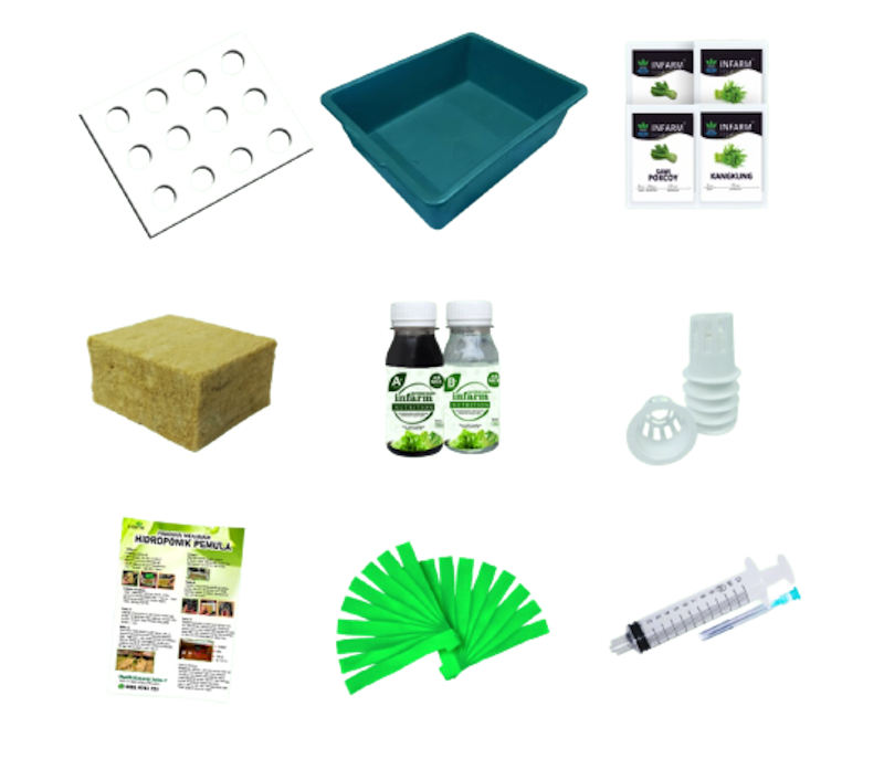 Paket Hidroponik 12 Lubang Premium Starter Kit 2