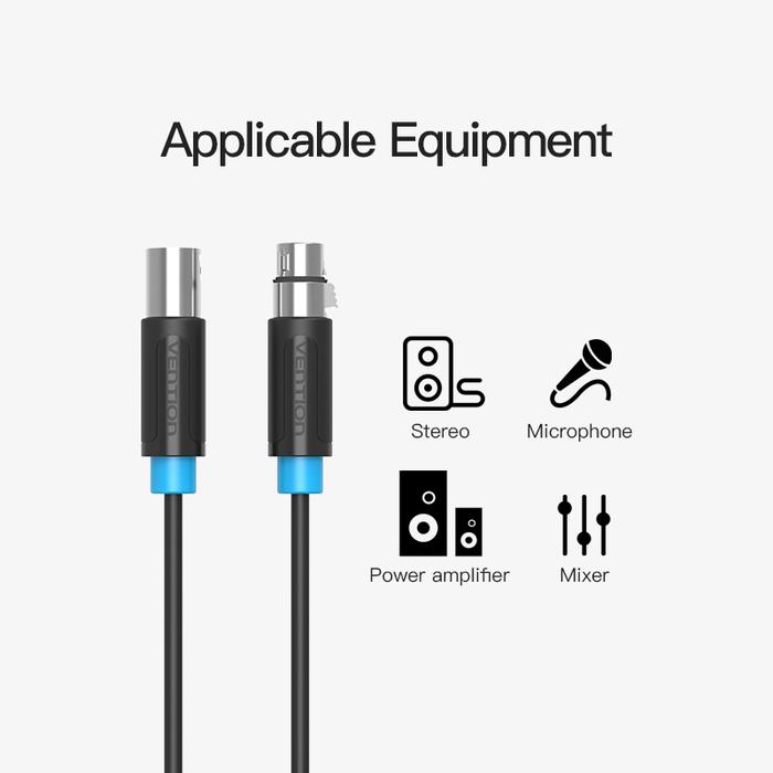 Vention BBF Kabel Aux Audio Microphone XLR Male to Female 3