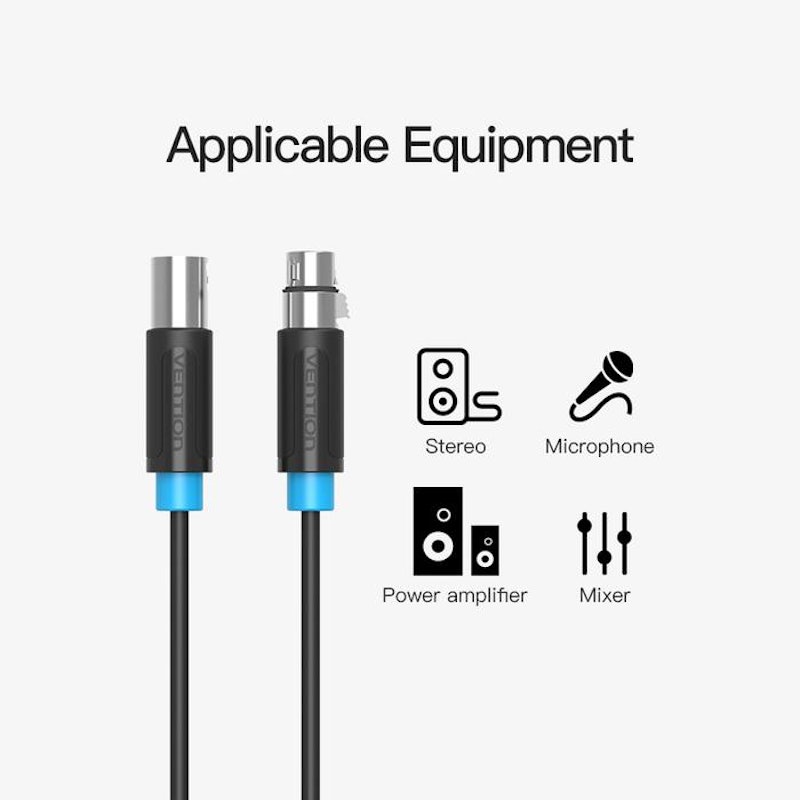Vention BBF Kabel Aux Audio Microphone XLR Male to Female 3
