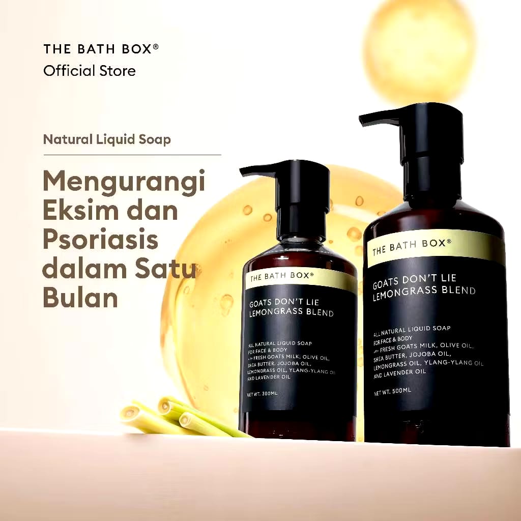 Mitra Kreasi Natural THE BATH BOX® Goats Don't Lie Lemongrass Blend Liquid Soap