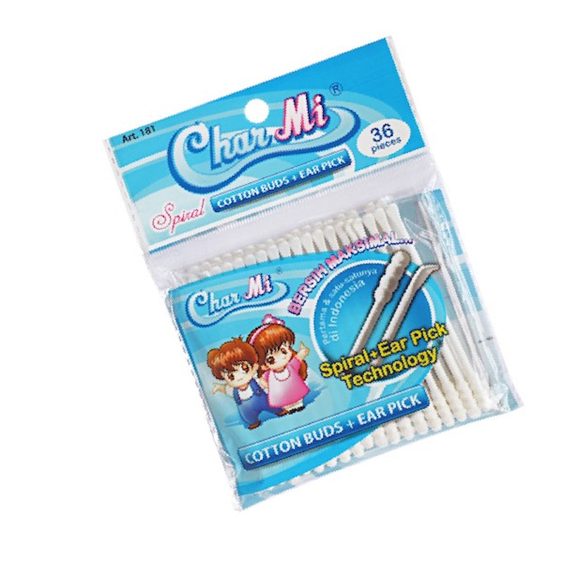 CharMi Spiral Cotton Buds + Earpick 5