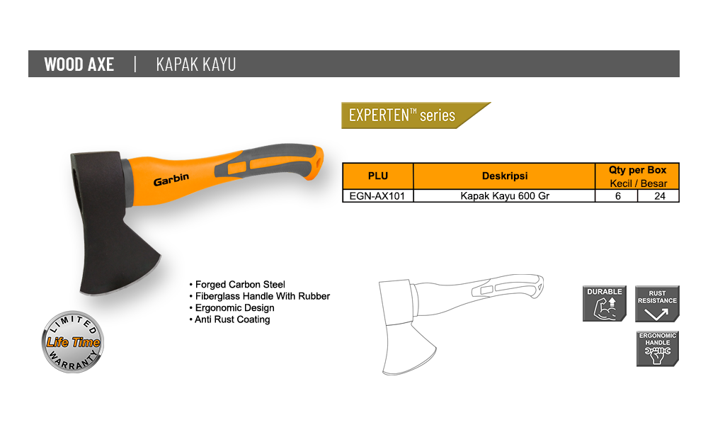 Garbin Tools Garbin Germany KAPAK KAYU EGN-AX101