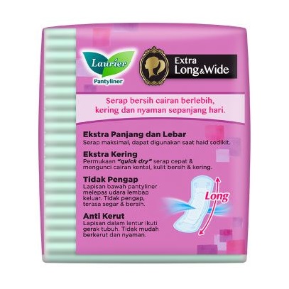KAO Indonesia Laurier Pantyliner Extra Long & Wide