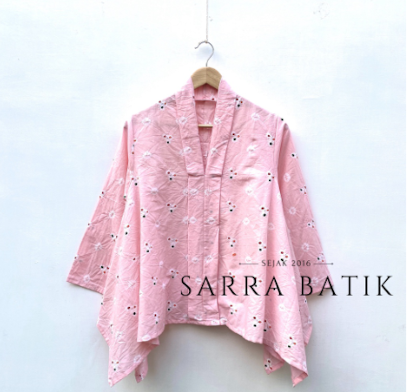Sarra Batik Blus Kartini Jumputan Pink Series 4