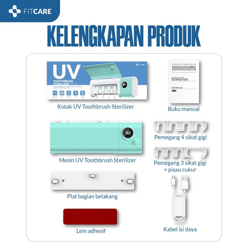Fitcare UV Toothbrush Sterilizer Family Size 3