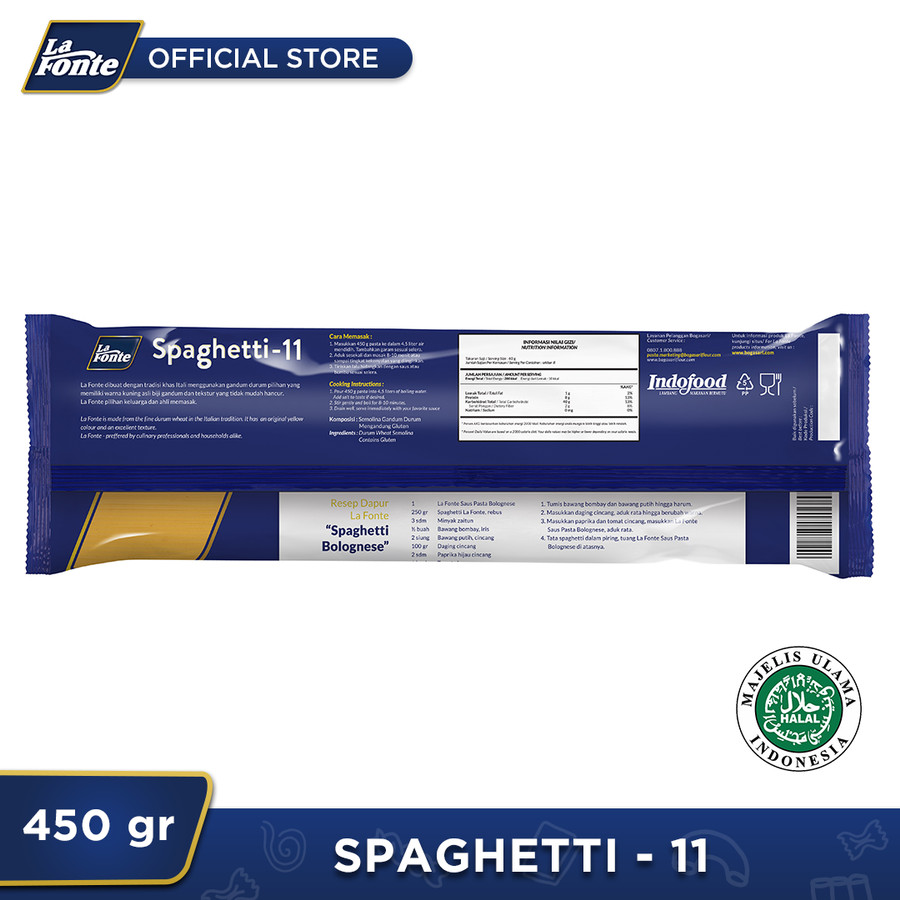 Indofood Sukses Makmur La Fonte Spaghetti-11 450g