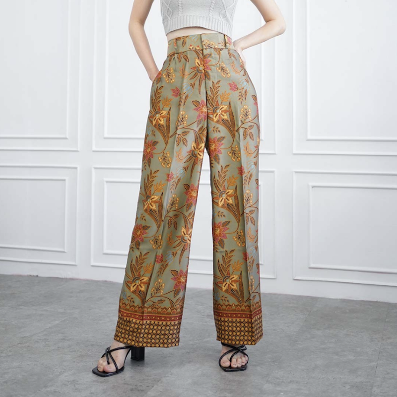 Celana Kulot Aruem Motif Boket Lily 4